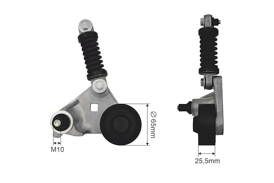 Tensioner pulley, v-ribbed belt